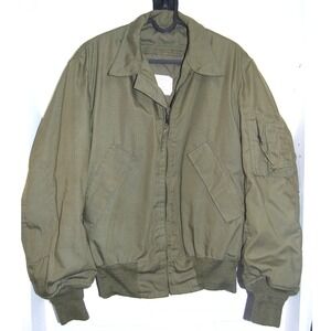 Vintage Military Jacket Men's Small Bomber USAF Pilot Army Green Unisex